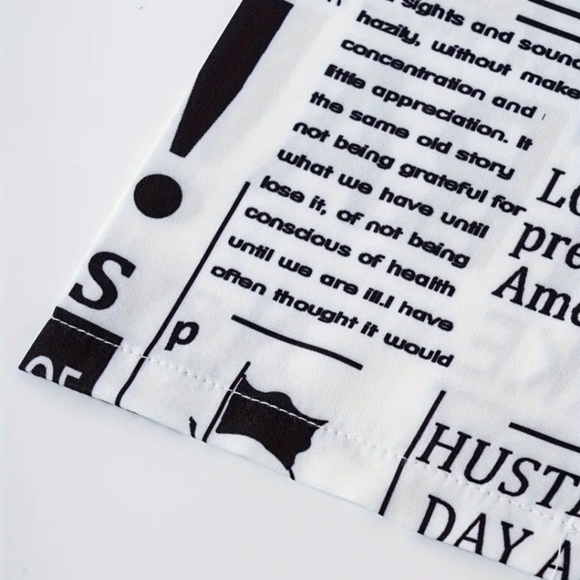 NIP Edgy , Designer, Spill The Tea , News Paper Print Dress - Picture 8 of 14